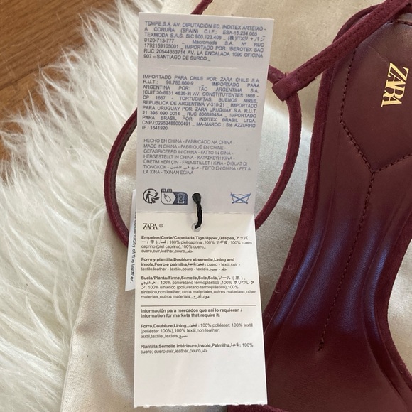 Zara Suede Mid-Heel Ankle Strap Sandals w/Dust Bag - Picture 15 of 15